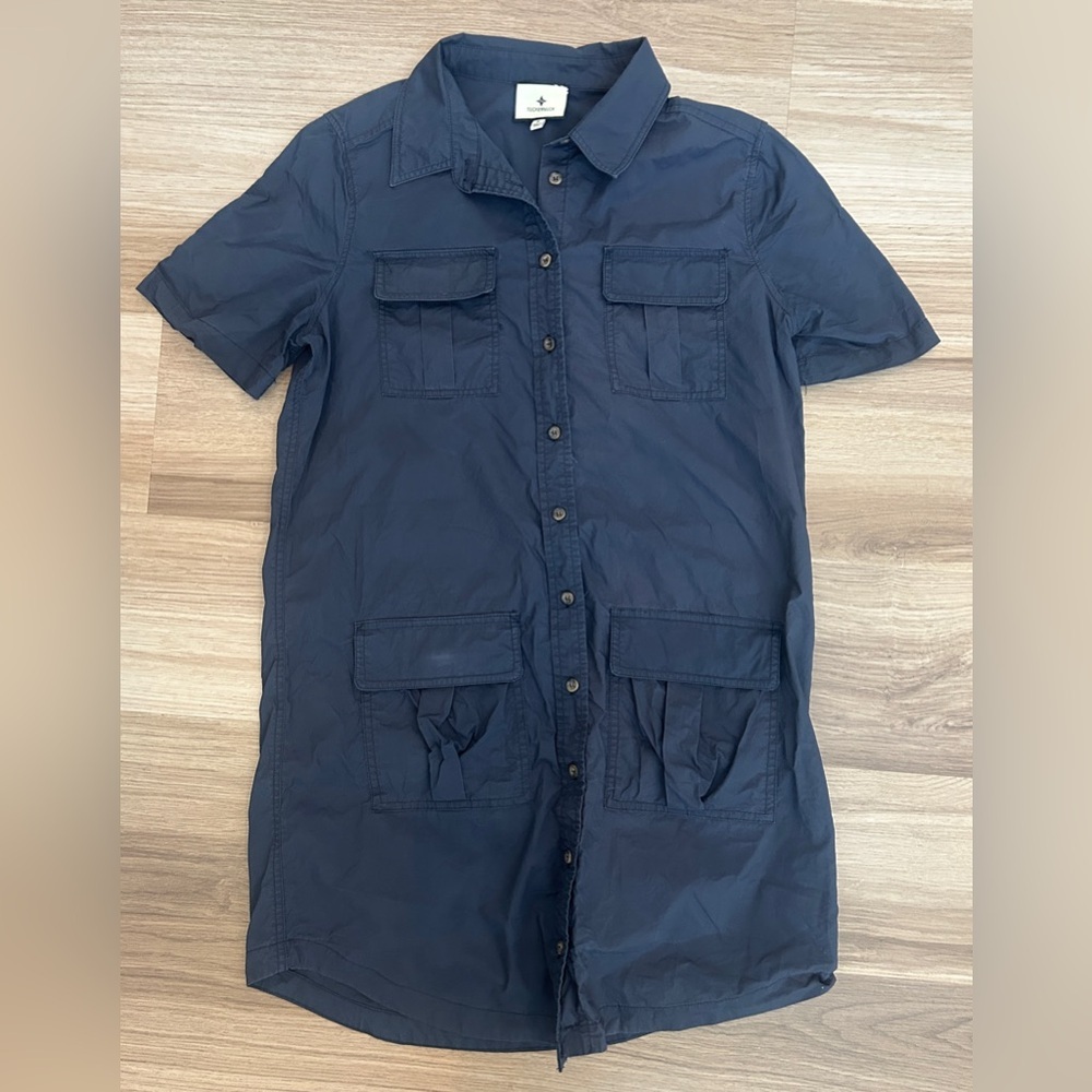 Tuckernuck Navy Lightweight Poplin Nala Dress Small - Picture 2 of 11